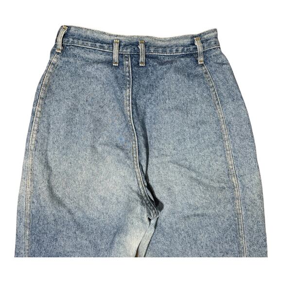Vintage 80s Lee Denim Women 10 Med Mom Jeans High Rise Tapered Acid Wash Pleated - Picture 9 of 11